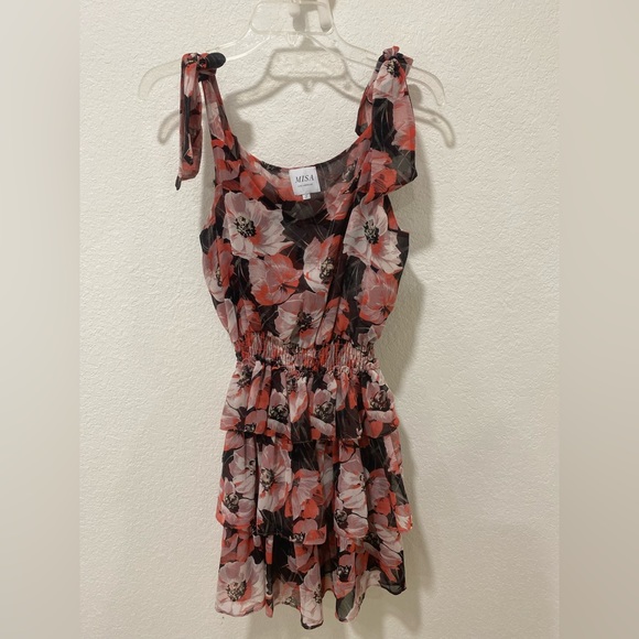 MISA Los Angeles Ruffle Floral Dress - Picture 4 of 6